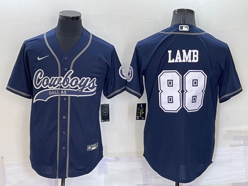 Men Dallas Cowboys #88 Lamb Blue Nike Co branded Jersey